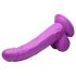 XR Brands POP - sugekopp dildo med testikler - 19 cm (lilla)