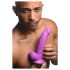 XR Brands POP - sugekopp dildo med testikler - 19 cm (lilla)