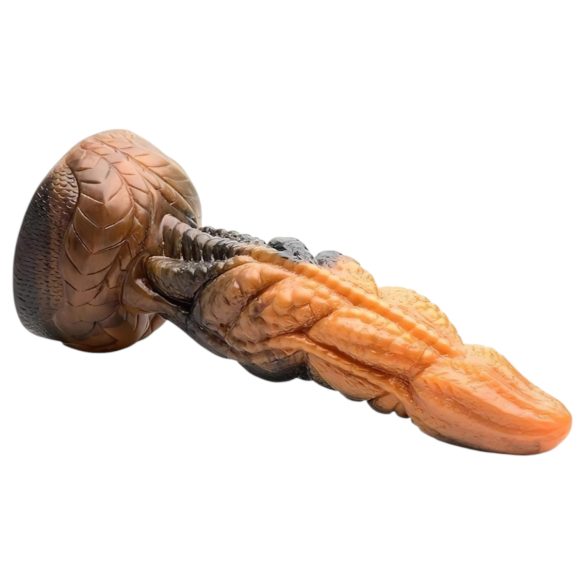Creature Cocks Ravager - teksturert silikon dildo - 20cm (oransje)