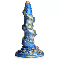   Creature Cocks Kraken - spiralformet blekksprutdildo - 21cm (gull-blå)