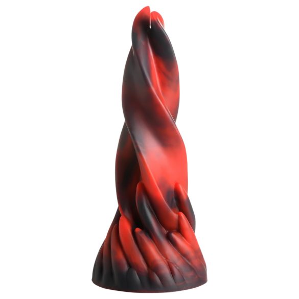 Creature Cocks Hell Kiss - vridd silikon dildo - 19 cm (rød)