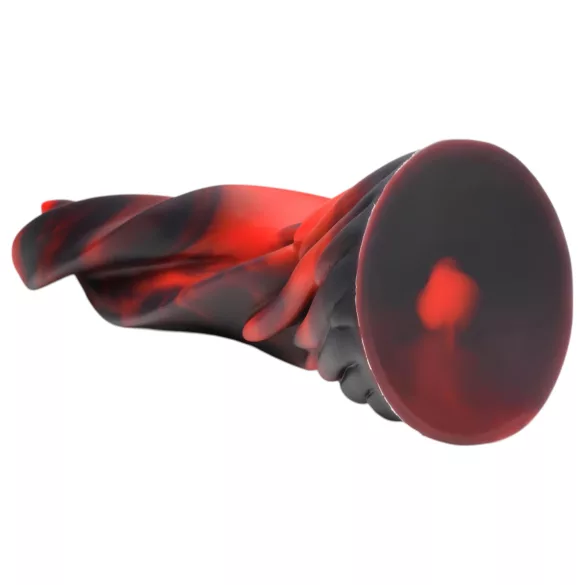 Creature Cocks Hell Kiss - vridd silikon­dildo - 19 cm (rød)