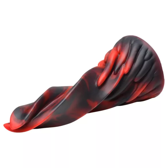 Creature Cocks Hell Kiss - vridd silikon­dildo - 19 cm (rød)