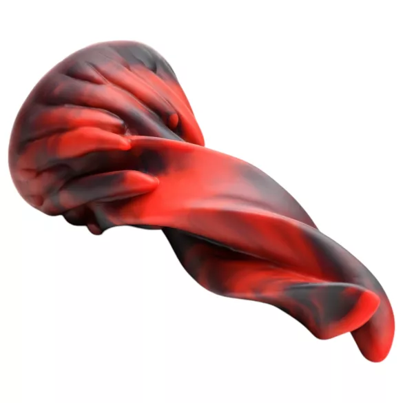 Creature Cocks Hell Kiss - vridd silikon­dildo - 19 cm (rød)
