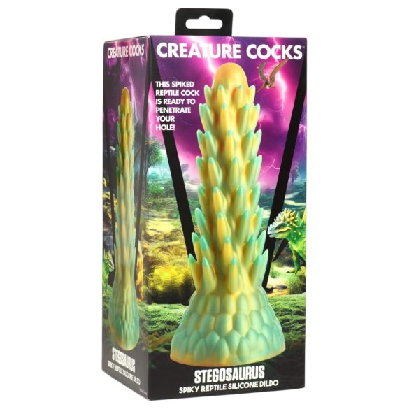 Creature Cocks Stegosaurus - silikon dildo - 20cm (grønn)
