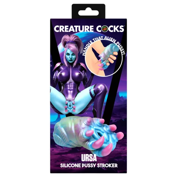 Creature Cocks Ursa - Silikon Romvesen Vagina (Blå-rosa)
