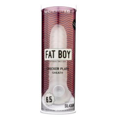 Fat Boy Rutete Boks - penismansjett (17cm) - hvit