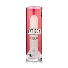Fat Boy Micro Ribbed - Penis Sleeve (19cm) - Hvit