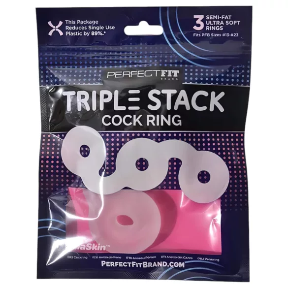 Perfect Fit Triple - penisringtrio (hvit)