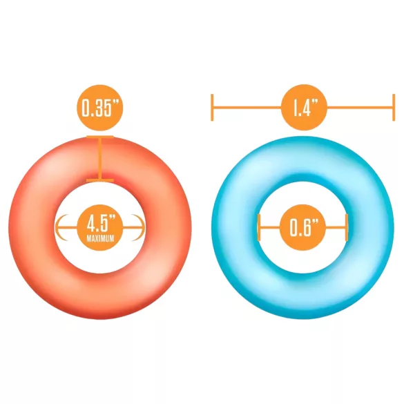 King of the Ring - Penisringsett - Fargerik (6 stk)