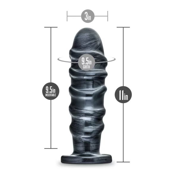 Blush Jet - XXL analdildo (svart)