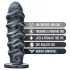 Blush Jet - XXL analdildo (svart)