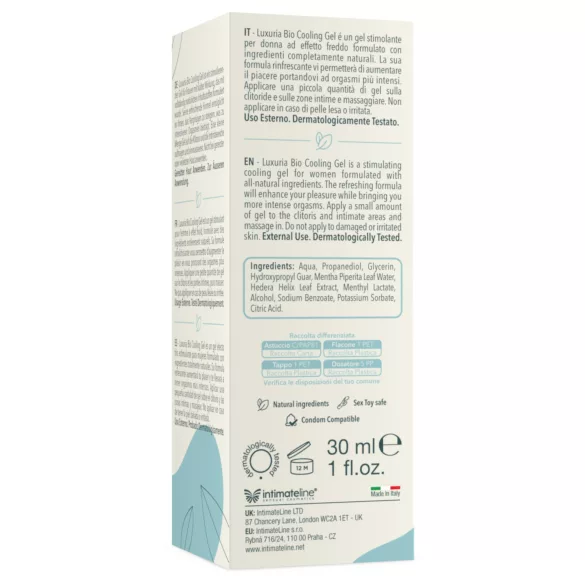 Intimateline Luxuria BIO - kjølende stimulerende gel for kvinner (30 ml)