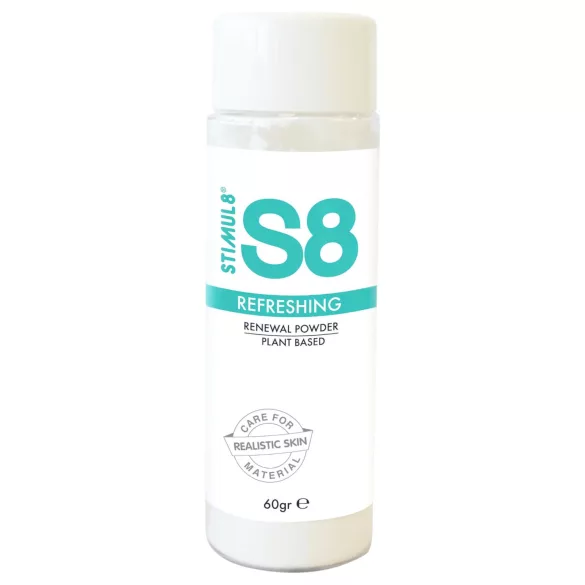 S8 - forfriskende pudder for sexleketøy med naturtro hudfølelse - 60 g