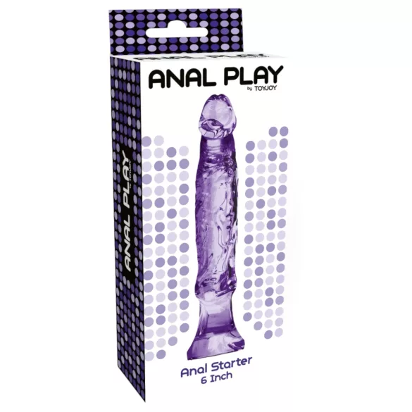Toyjoy Anal Starter - naturtro analdildo - 16 cm (lilla)
