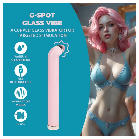 Loveline - G-punkt-glassvibrator (rosa)
