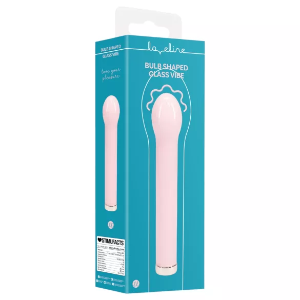 Loveline - glassvibrator med rund topp (rosa)