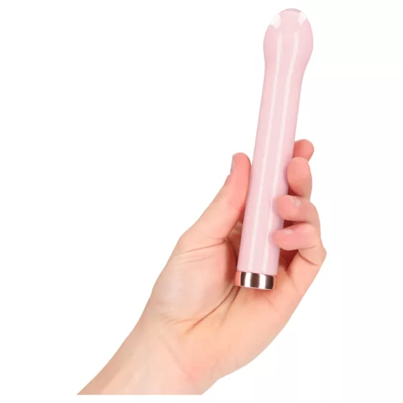 Loveline - glassvibrator med rund topp (rosa)
