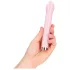 Loveline - glassvibrator med rund topp (rosa)
