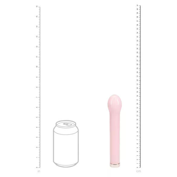 Loveline - glassvibrator med rund topp (rosa)