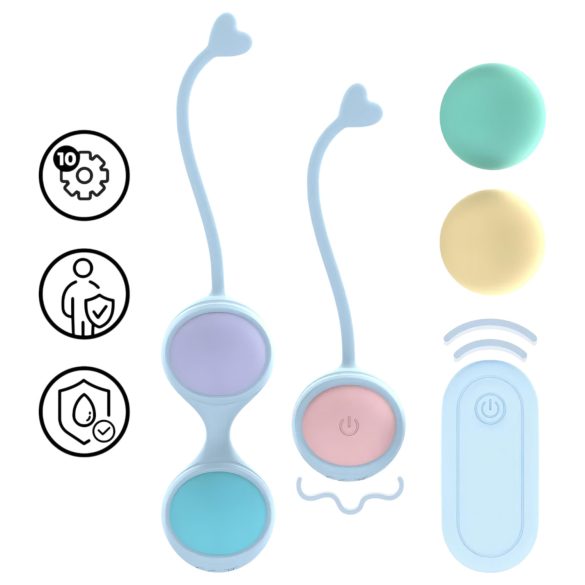 Loveline - vibrerende justerbare geishakulesett (blå)