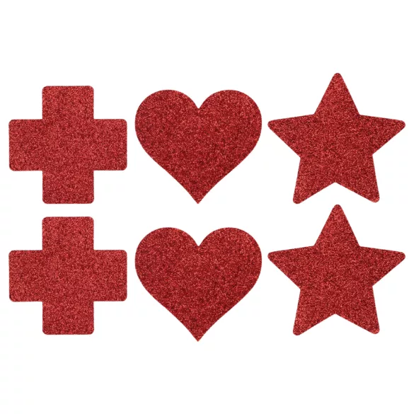 Le Désir - Brystvortedekselsett - 3 par (rød)