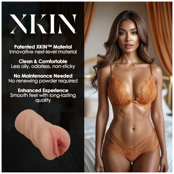 XKIN Honey Celeste - realistisk kunstig vagina-masturbator (naturell)