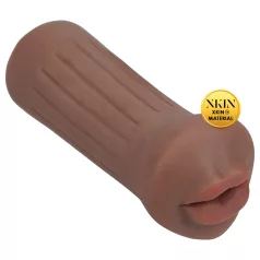 XKIN - kunstig munn-masturbator - S (mørk naturfarge)
