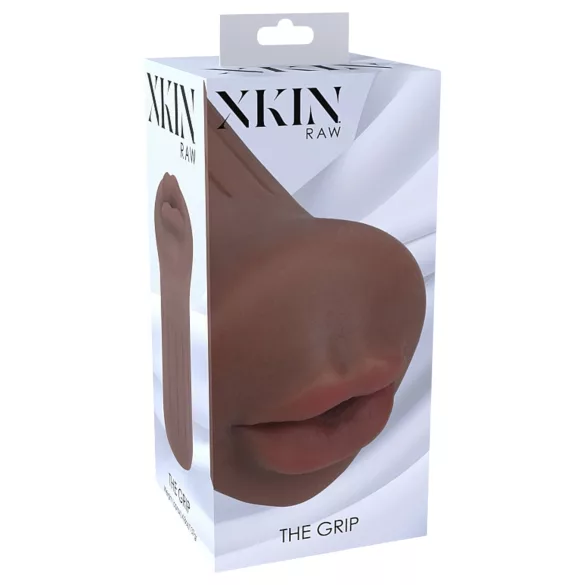 XKIN - kunstig munn-masturbator - S (mørk naturfarge)