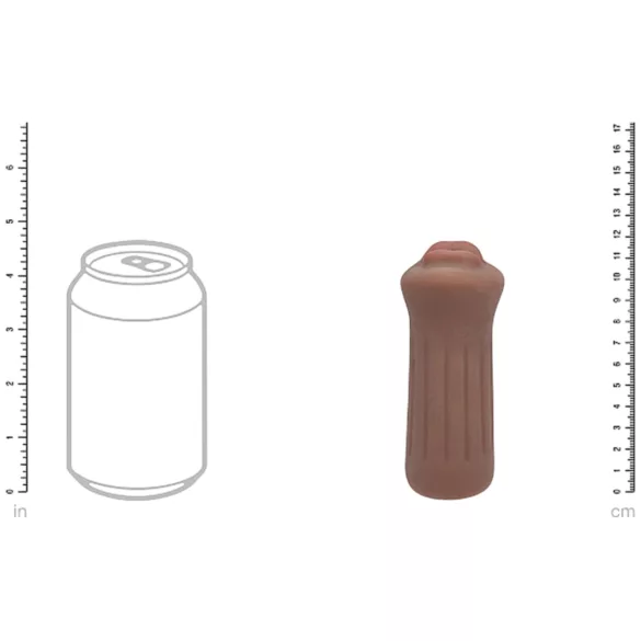 XKIN - kunstig munn-masturbator - S (mørk naturfarge)