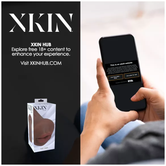 XKIN - kunstig munn-masturbator - S (mørk naturfarge)