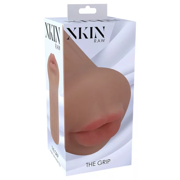 XKIN - kunstig munn-masturbator - S (mørk naturfarge)