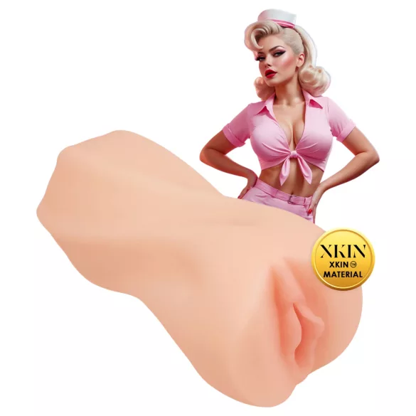 XKIN Cutie Darla - realistisk kunstig vagina‑masturbator (naturfarget)
