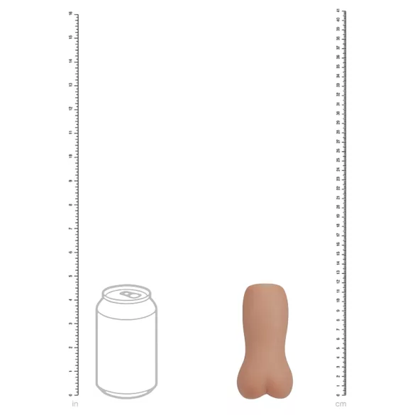 XKIN - realistisk kunstig rumpe-masturbator - M (mørk naturfarge)