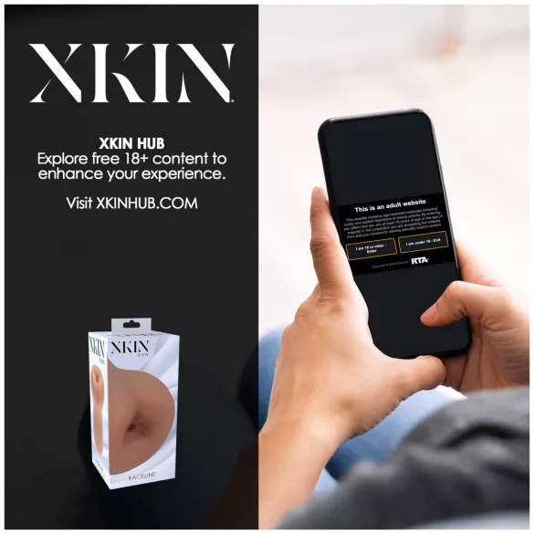 XKIN - realistisk kunstig rumpe-masturbator - M (mørk naturfarge)