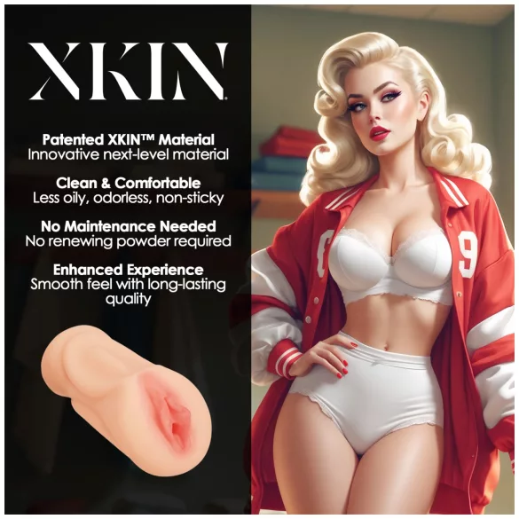 XKIN Lexi Lockerload - realistisk kunstig vagina-masturbator (naturfarge)