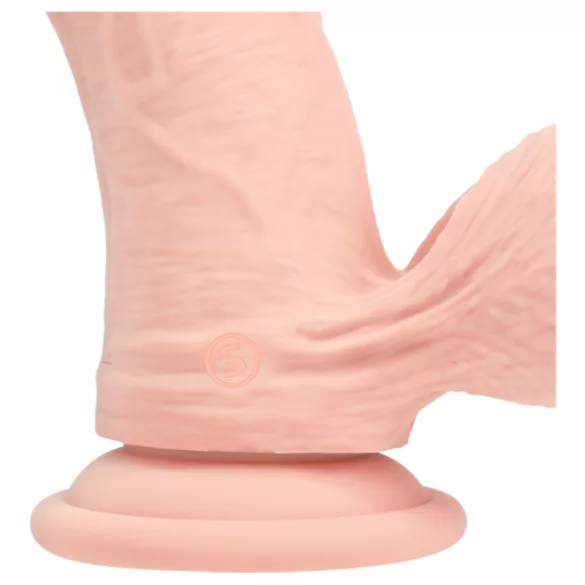 RealRock - realistisk vibrator med dobbel tetthet (hudfarget) - 18 cm