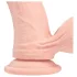 RealRock - realistisk vibrator med dobbel tetthet (hudfarget) - 18 cm