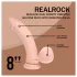 RealRock - realistisk vibrator med dobbel tetthet (hudfarget) - 20 cm