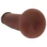 RealRock - realistisk dildo med dobbel tetthet (brun) - 15,5 cm