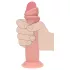 RealRock - realistisk dildo med dobbel tetthet (hudfarget) - 15,5 cm