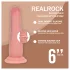 RealRock - realistisk dildo med dobbel tetthet (hudfarget) - 15,5 cm