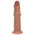 RealRock - realistisk dildo med dobbel tetthet (solbrun) - 15,5 cm