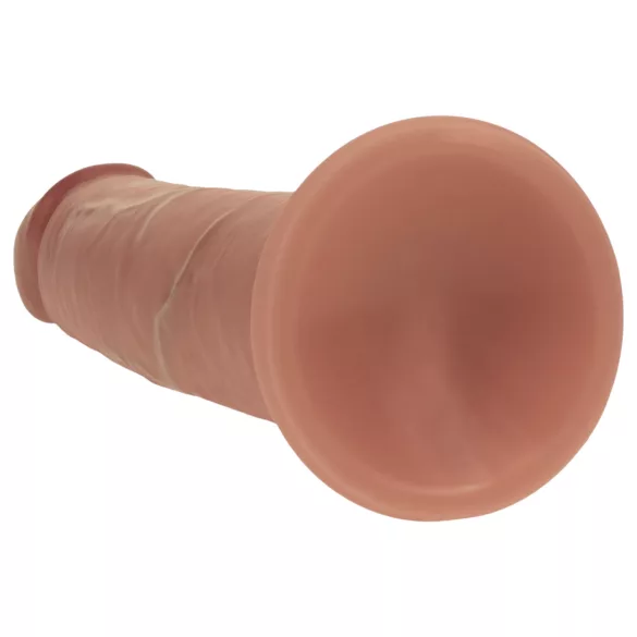 RealRock - realistisk dildo med dobbel tetthet (solbrun) - 15,5 cm