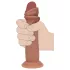 RealRock - realistisk dildo med dobbel tetthet (solbrun) - 15,5 cm