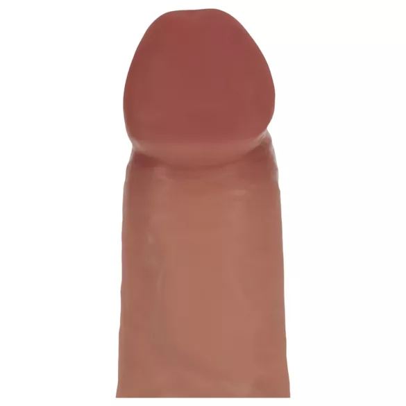 RealRock - realistisk dildo med dobbel tetthet (solbrun) - 15,5 cm