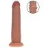 RealRock - realistisk dildo med dobbel tetthet (solbrun) - 18,5 cm