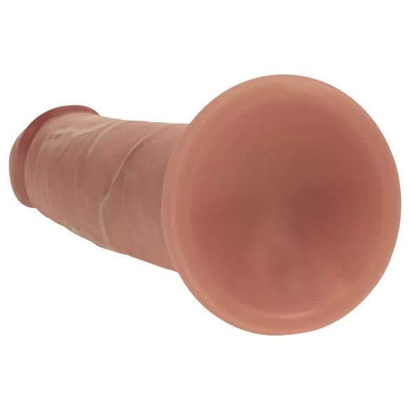 RealRock - realistisk dildo med dobbel tetthet (solbrun) - 18,5 cm