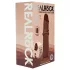 RealRock - realistisk dildo med dobbel tetthet (brun) - 20,5 cm