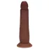 RealRock - realistisk dildo med dobbel tetthet (brun) - 20,5 cm